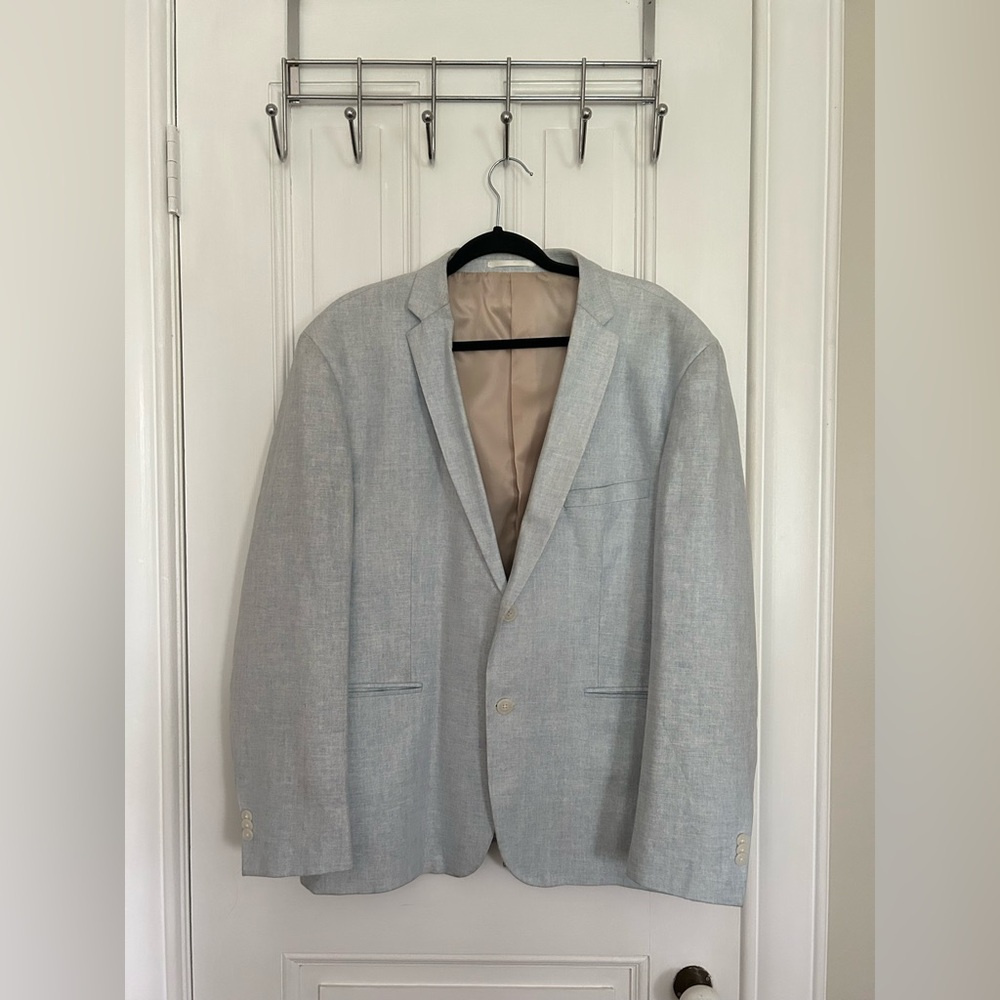 Pale Blue Suit Jacket | Oscar de la Renta